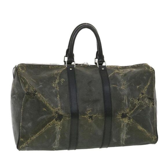 LOUIS VUITTON Damier Carbon Keepall 45 Boston Bag Black - Picture 1 of 15